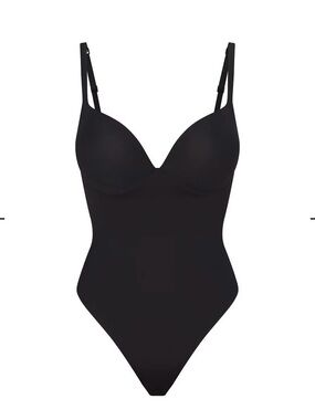 Skims Black Seamless Underwire Bodysuit